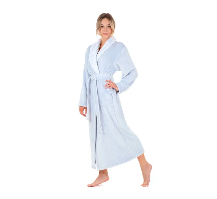 Dámský župan Flora 2556 jednobarevný ledově modrá - Vestis Dámský župan Flora 2556 jednobarevný ledově modrá - Vestis