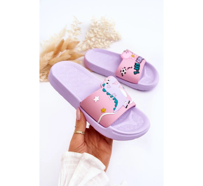 Dětský Dinosaurus T-Rex Slides fialove Bernis Dětský Dinosaurus T-Rex Slides fialove Bernis