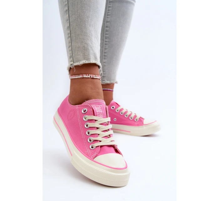 Nízké dámské tenisky Big Star model 21654830 Růžové - Big Star Shoes Nízké dámské tenisky Big Star model 21654830 Růžové - Big Star Shoes
