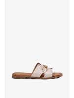 Dámské Ploché Pantofle S Dekorativním Béžové model 21697812 - EVENTO