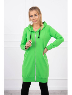 Šaty s kapucí a kapucí světle zelené