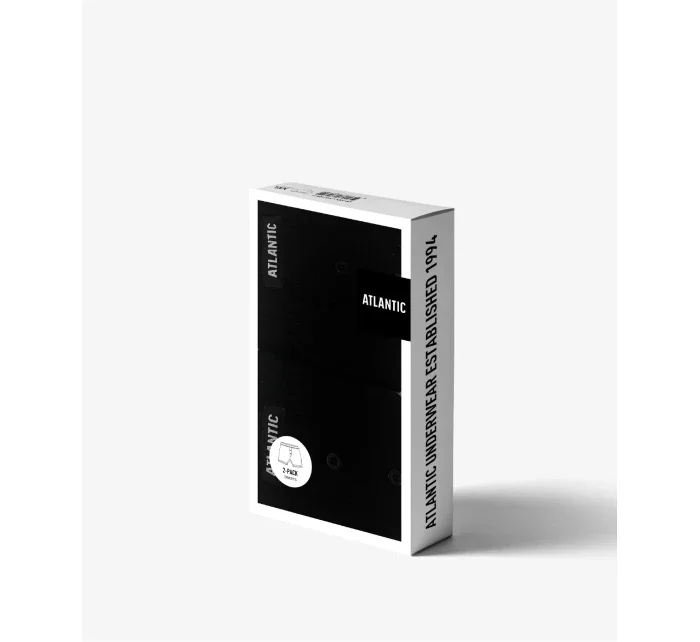 Pánské klasické boxerky s model 20070793 2PACK černé - Atlantic