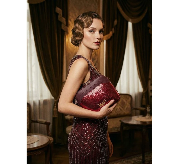 Dámská kabelka Vuch Fossy Sequin Mini Wine