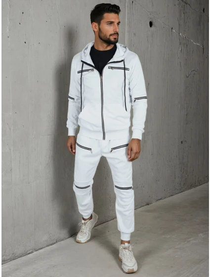 FashionStreet pánská bílá tepláková souprava AX0813