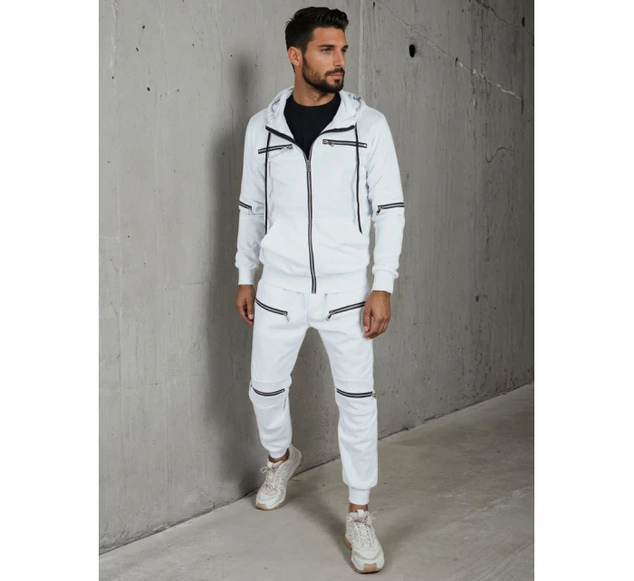 FashionStreet pánská bílá tepláková souprava AX0813