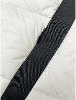 Prošívaná dámská zimní bunda v barvě ecru (H-896-11) Prošívaná dámská zimní bunda v barvě ecru (H-896-11)