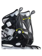 INLINE BRUSLE-KOLEČKOVÉ BRUSLE 4V1 ENERO PRO LED 30-33 ŠEDÁ