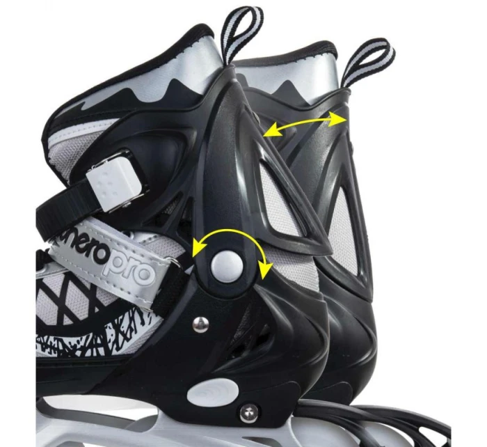 INLINE BRUSLE-KOLEČKOVÉ BRUSLE 4V1 ENERO PRO LED 30-33 ŠEDÁ