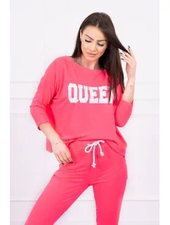 Sada s růžovým neonovým potiskem Queen