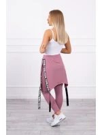 Kalhoty/oblek s nápisem selfie tmavě růžové