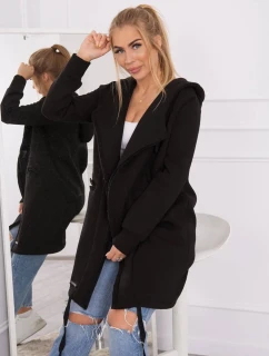 Zateplená bunda s kapucí černá