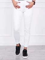 Kalhoty barevné džínové bílé