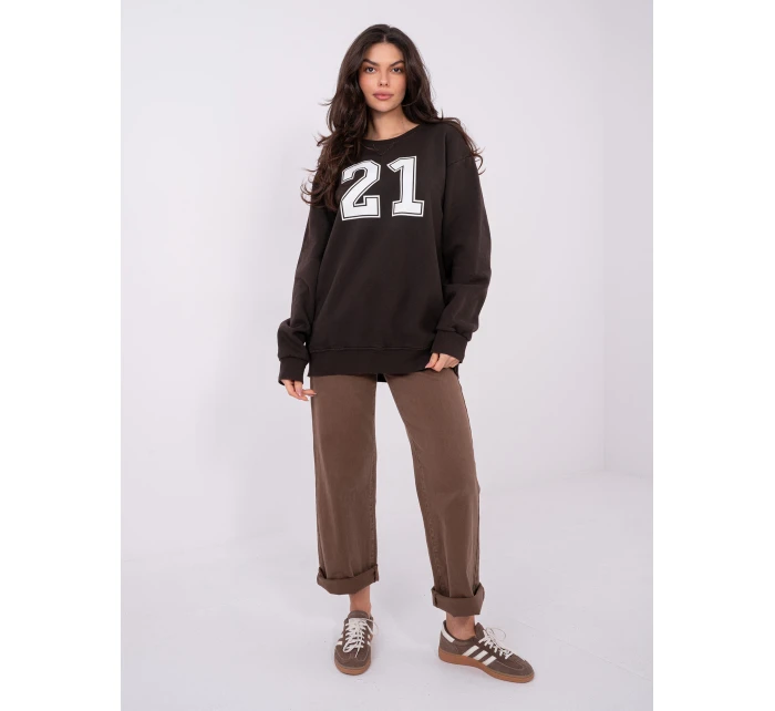 WT BL mikina A1063.64 tmavě hnědá