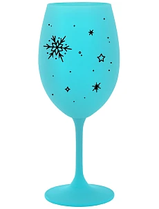 ZIMĚNKA - tyrkysová sklenice na víno 350 ml