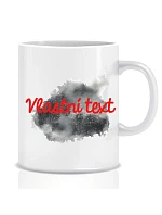 Personalizovaný klasický bílý keramický hrníček 300 ml s barevnou skvrnou Personalizovaný klasický bílý keramický hrníček 300 ml s barevnou skvrnou
