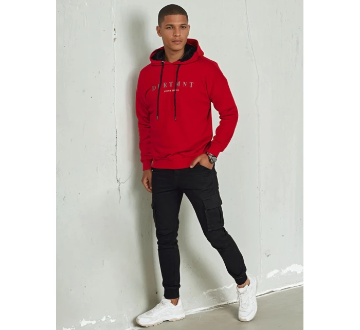 Pánská mikina s potiskem červená Dstreet model 21975988 - FashionStreet Pánská mikina s potiskem červená Dstreet model 21975988 - FashionStreet