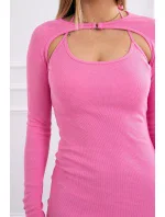 Pruhované přiléhavé šaty ve světle růžové barvě Pruhované přiléhavé šaty ve světle růžové barvě