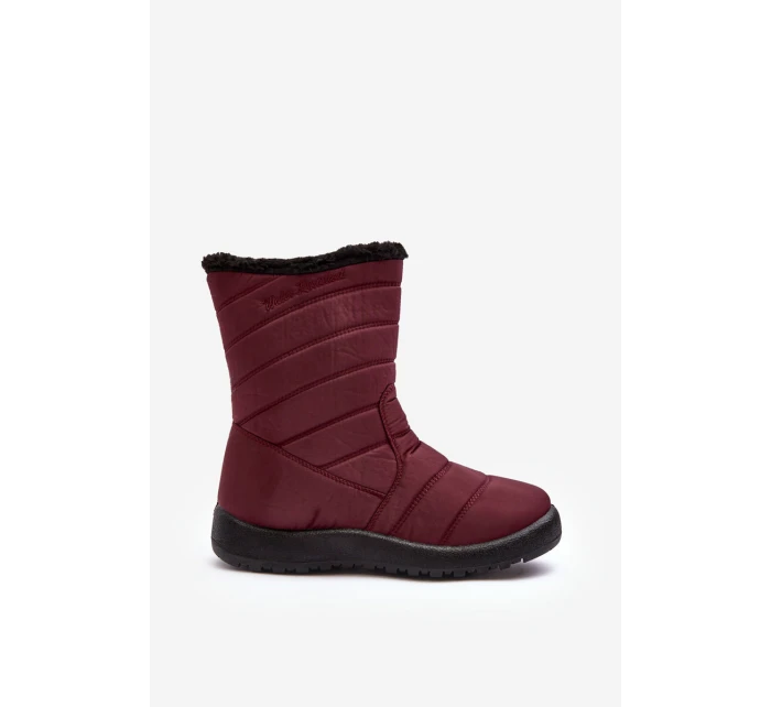 Vysoké Dámské Ocákané Sněžáky Bordové Luxina Vysoké Dámské Ocákané Sněžáky Bordové Luxina