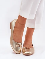 Elegantní Dámské Baletky S Dekorací Vinceza 62206 Zlaté