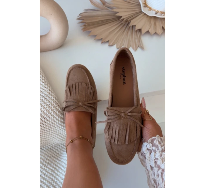 Dámské mokasíny s třásněmi světle hnědé Janelisse Dámské mokasíny s třásněmi světle hnědé Janelisse