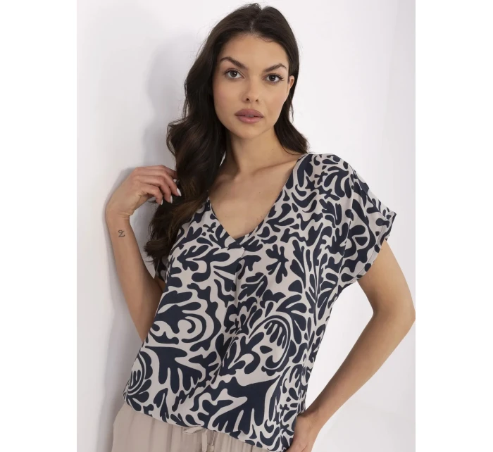 Bluzka model 21057931 granatowy - FPrice Bluzka model 21057931 granatowy - FPrice