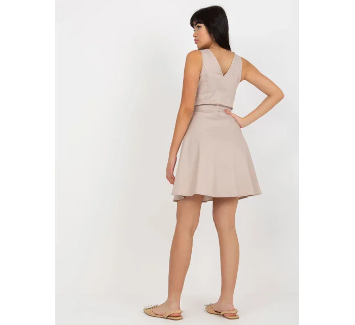 Dámské šaty LK SK béžová model 18116344 - FPrice Dámské šaty LK SK béžová model 18116344 - FPrice