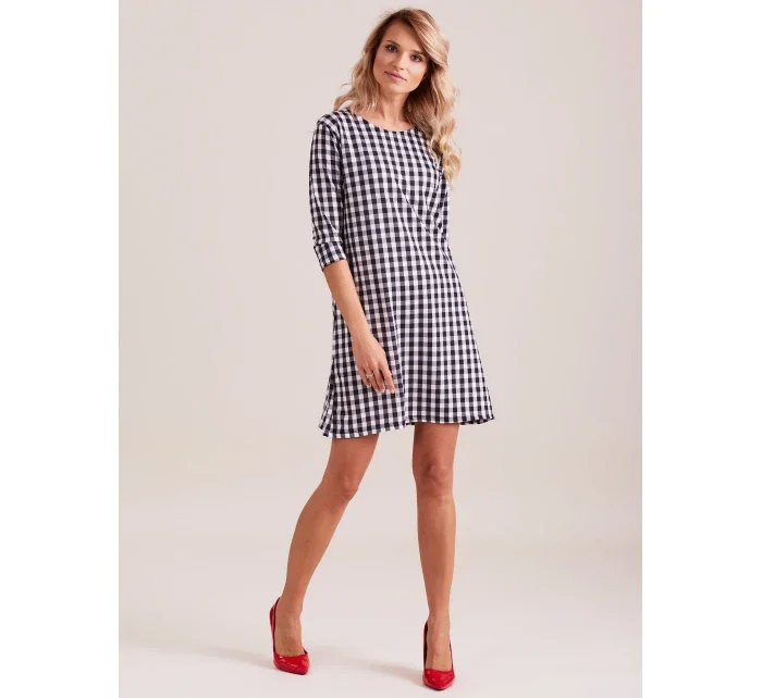 Šaty EN SK 4335.08 černá a bílá