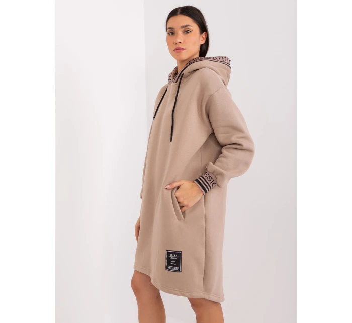 Tunika RV TU model 19077453 ciemny bezowy - FPrice Tunika RV TU model 19077453 ciemny bezowy - FPrice