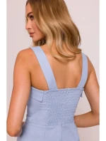 model 20970495 Džínové midi šaty světle modré - Moe