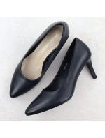 Dámské tmavě modré lodičky na jehlovém podpatku Sergio Leone 1336