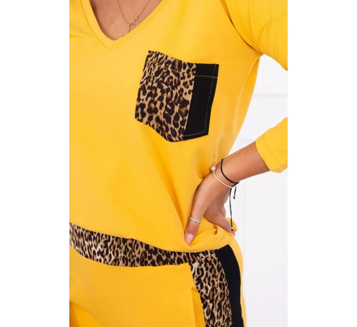 Hořčicová sada s leopardím potiskem Hořčicová sada s leopardím potiskem