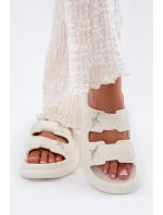 Dámské Pěnové Pantofle Na Platformě Ecru model 21700337 - Boto Dámské Pěnové Pantofle Na Platformě Ecru model 21700337 - Boto