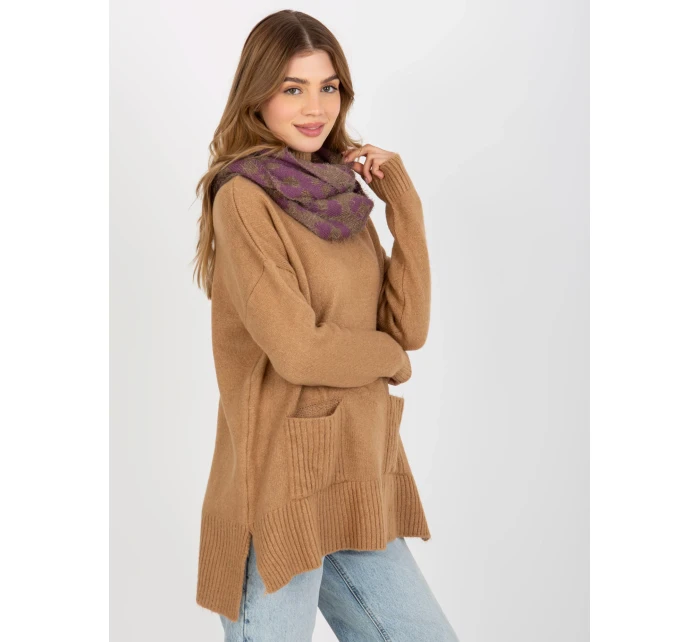 Tunelová šála AT KM ENEC B63 1.44P tmavě lila Tunelová šála AT KM ENEC B63 1.44P tmavě lila