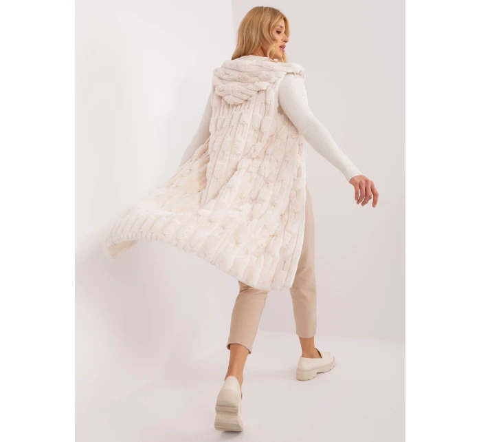 Kamizelka AT KZ model 20493296 1.06 ecru - FPrice Kamizelka AT KZ model 20493296 1.06 ecru - FPrice