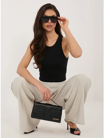 Kalhoty D60103M62449E1 světle béžové Kalhoty D60103M62449E1 světle béžové