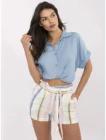 Šortky RO SN 2514.34P bílá a modrá Šortky RO SN 2514.34P bílá a modrá