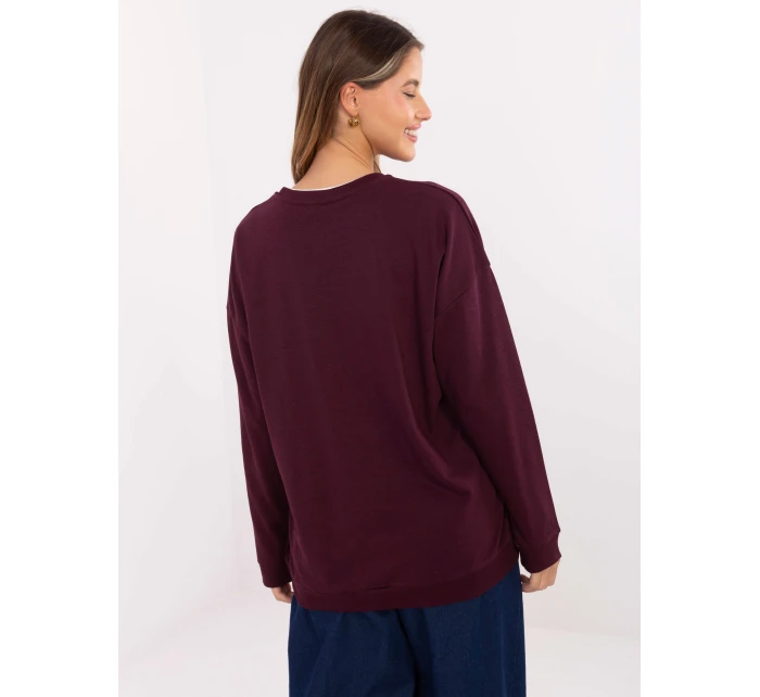 Bluza RV BL model 21480329 bordowy - FPrice Bluza RV BL model 21480329 bordowy - FPrice