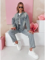 Dámská přechodná oversize katana bunda NOVAJIN modrá FashionStreet TY4838 Dámská přechodná oversize katana bunda NOVAJIN modrá FashionStreet TY4838