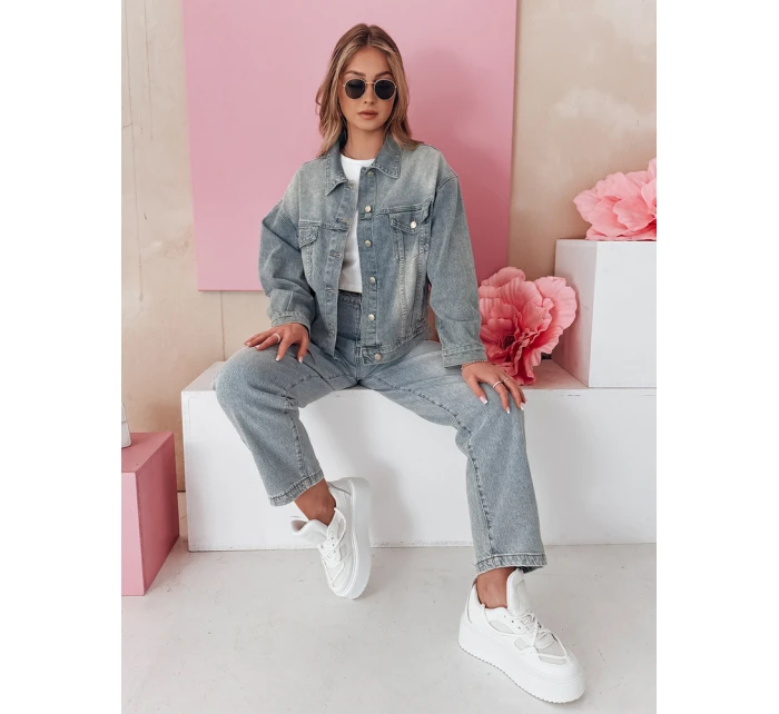 Dámská přechodná oversize katana bunda NOVAJIN modrá FashionStreet TY4838 Dámská přechodná oversize katana bunda NOVAJIN modrá FashionStreet TY4838