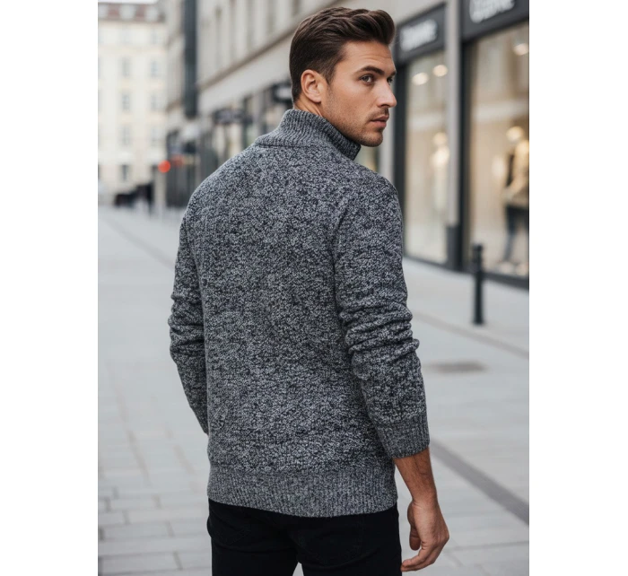 Pánský rozepínací šedý svetr FashionStreet WX2251z Pánský rozepínací šedý svetr FashionStreet WX2251z