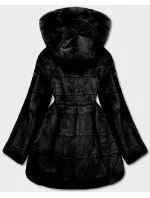 Černá kožešinová dámská bunda (CX009-1) Černá kožešinová dámská bunda (CX009-1)