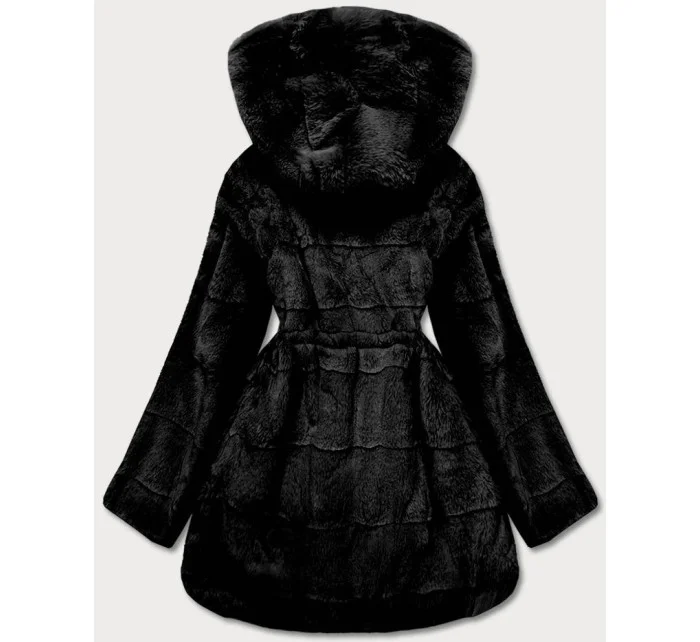 Černá kožešinová dámská bunda (CX009-1) Černá kožešinová dámská bunda (CX009-1)