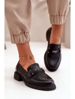 Elegantní Dámské Mokasiny Z Přírodní Kůže Černé Vinceza 91114