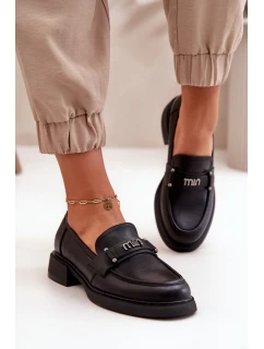 Elegantní Dámské Mokasiny Z Přírodní Kůže Černé Vinceza 91114