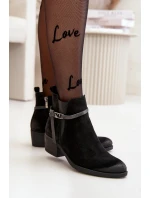 Zazoo 2326 Sametové Dámské Nazouvací Botky Černé