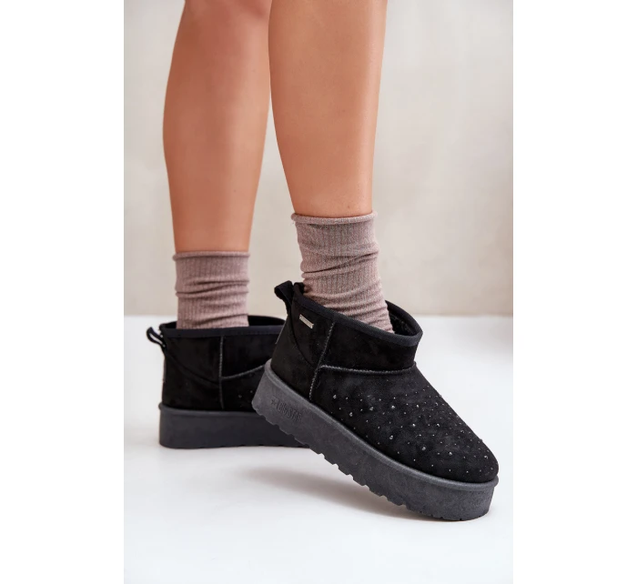 Sněhule se zdobením na platformě Big Star model 21676183 černé - Big Star Shoes
