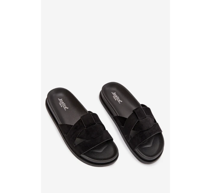 Dámské pantofle Eko semiš s pásky Černé model 21918922 - Boto