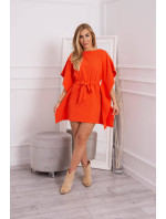 Šaty batwings Oversize oranžové