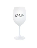 KRÁSNÁ KRÁLOVNA KRÁSY - bílá sklenice na víno 350 ml KRÁSNÁ KRÁLOVNA KRÁSY - bílá sklenice na víno 350 ml