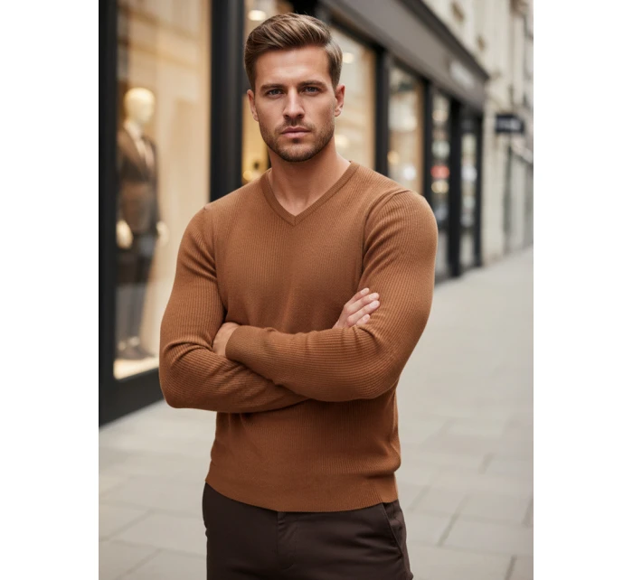 Pánský velbloudí svetr Dstreet model 21982666 - FashionStreet